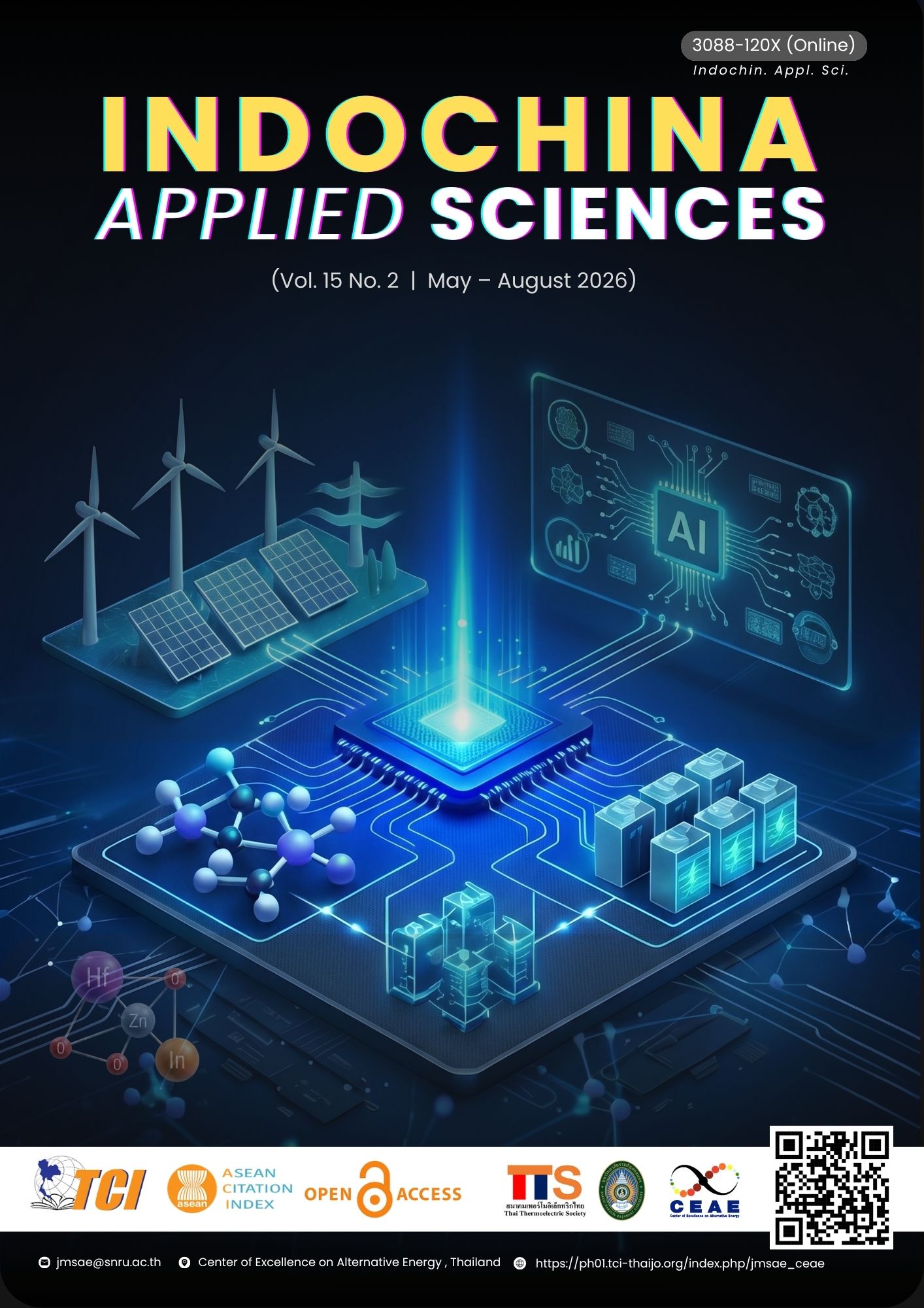					View Vol. 15 No. 2 (2026): Indochina Applied Sciences (May – August)
				