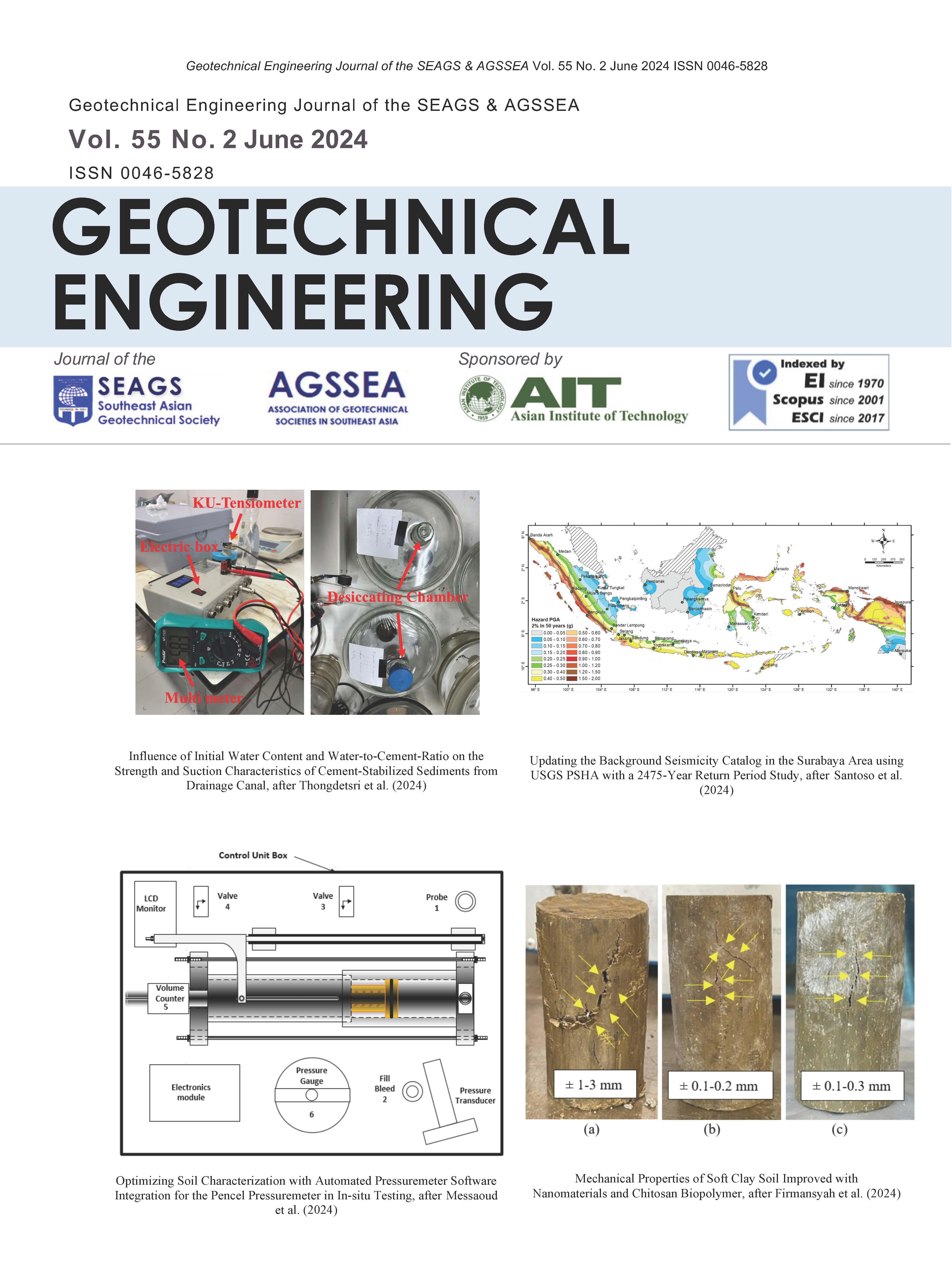 Geotechnical Engineering Journal of the SEAGS&AGSSEA Volume 55 Number 2 June 2024 Issue